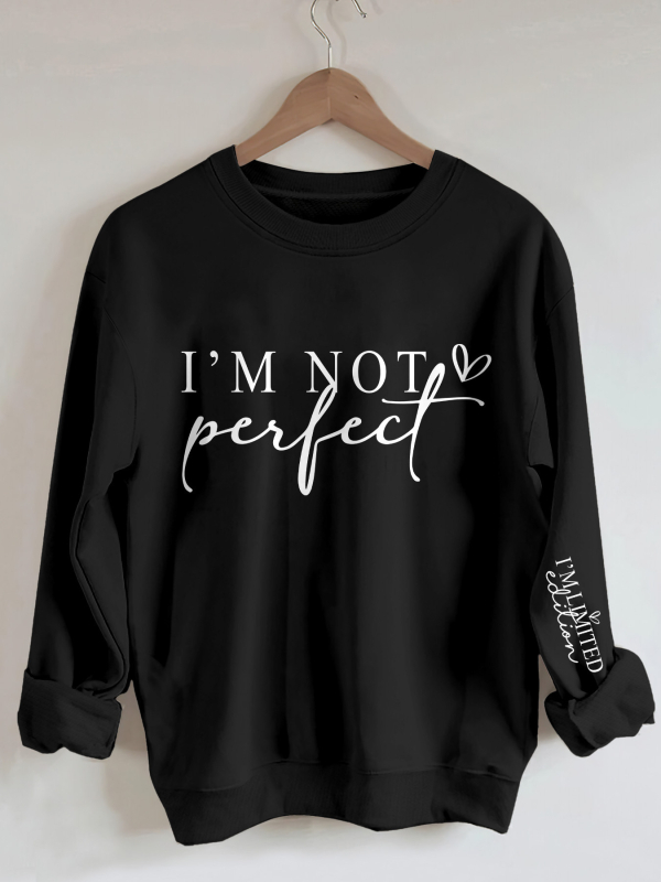 Női pamut hoodie nyomtatott betűkkel, kerek nyak, lazán szabott, hosszú ujjú – Ősz 2024