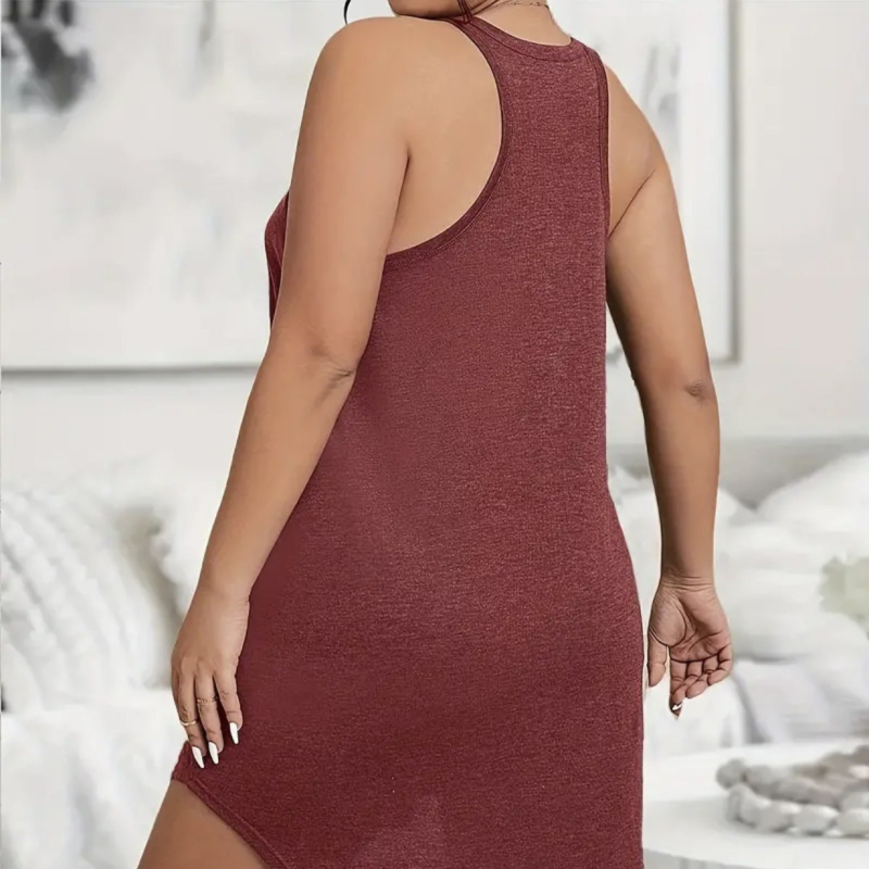 Γυναικεία νυχτικιά από milk silk, χωρίς μανίκια, τετράγωνο γιακά, ανάπνευσιμη οικιακή πιζάμα, 90–95% πολυεστέρας, μεσαίου βάρους 181–200 g/m2, καλοκαιρινή συλλογή 2024