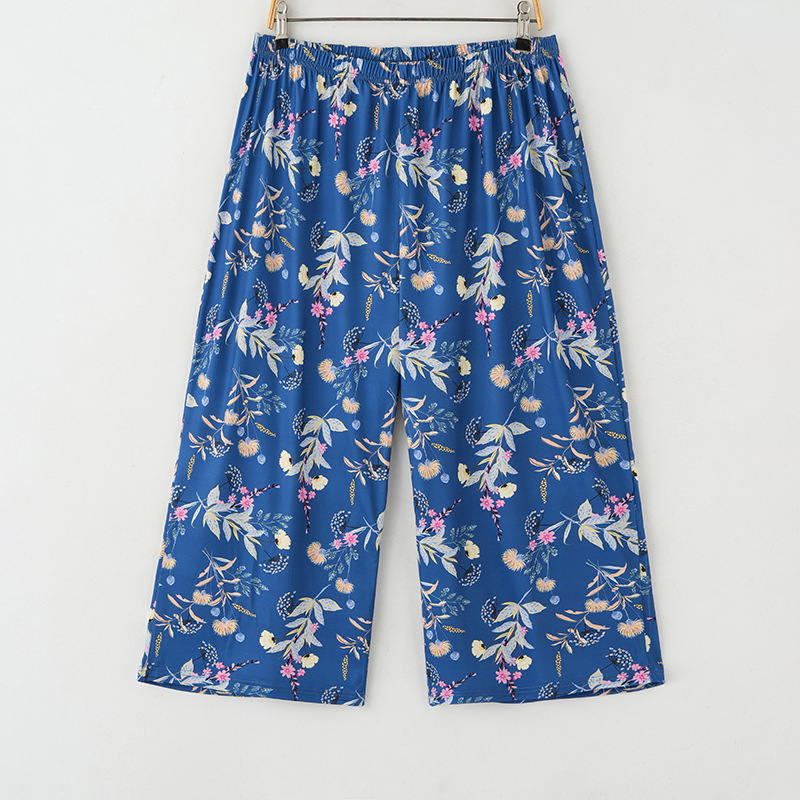 Sieviešu vasaras pidžāmu komplekts, īsām piedurknēm top, cropped bikses, poliesters, V-kakla, viegls audums 121–140 g/m2