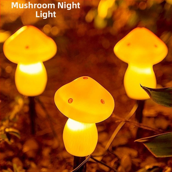 Ηλιακή νυχτερινή λάμπα μανιταριού για εξωτερικούς χώρους – σιλικόνη, διακοσμητικό φως σε σχήμα φυτού, IP66 αδιάβροχο, 1W, πάνω από 36 ώρες συνεχούς φωτισμού