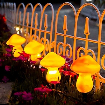 Ηλιακή νυχτερινή λάμπα μανιταριού για εξωτερικούς χώρους – σιλικόνη, διακοσμητικό φως σε σχήμα φυτού, IP66 αδιάβροχο, 1W, πάνω από 36 ώρες συνεχούς φωτισμού