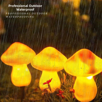 Ηλιακή νυχτερινή λάμπα μανιταριού για εξωτερικούς χώρους – σιλικόνη, διακοσμητικό φως σε σχήμα φυτού, IP66 αδιάβροχο, 1W, πάνω από 36 ώρες συνεχούς φωτισμού