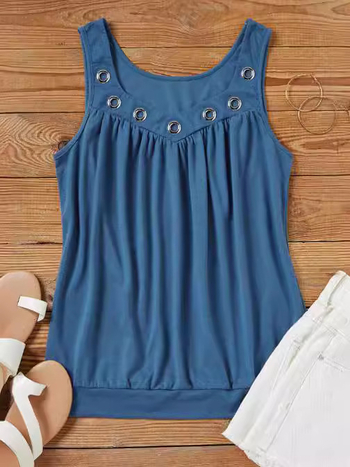 Χαλαρή εφαρμογή γιλέκο από Milk Silk ύφασμα, 30–50% πολυεστέρα, υψηλή ελαστικότητα, μη αποσπώμενες τιράντες