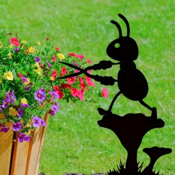 Silhouette mrava – ukras za vrt, metalna samostojeća skulptura insekta