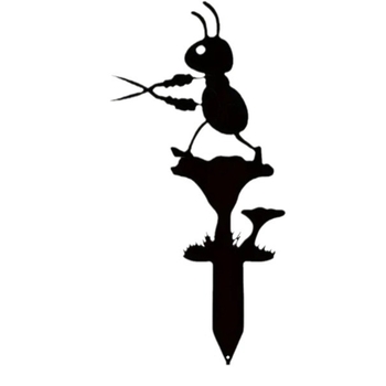 Silhouette mrava – ukras za vrt, metalna samostojeća skulptura insekta