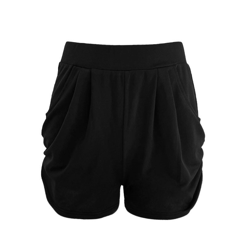 Šorti no poliestera ar elastānu, elastīgā josta, viegls audums, kabatas, brīvās piegriezuma stilā ar taisnām kājām, vasara 2024