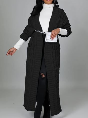 Női kardigán-pulóver, karcsúsított fazon, V-nyak, hosszú ujjú, poliészter kötött anyag, 70–80% poliészter