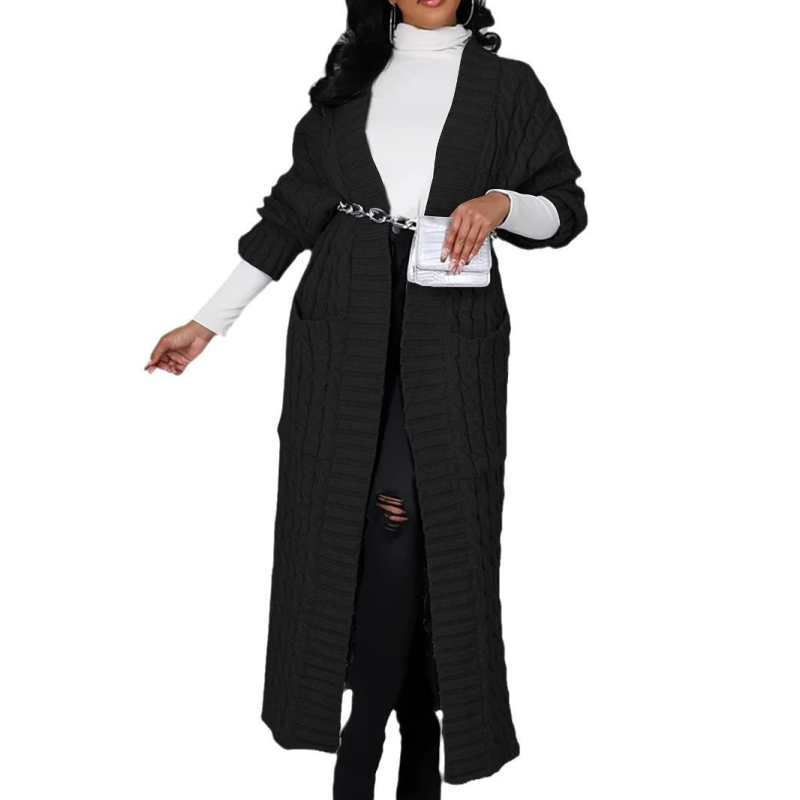 Női kardigán-pulóver, karcsúsított fazon, V-nyak, hosszú ujjú, poliészter kötött anyag, 70–80% poliészter