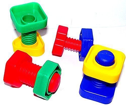 Гризалка за папагал, пластмасова DIY играчка, комплект от 4 броя