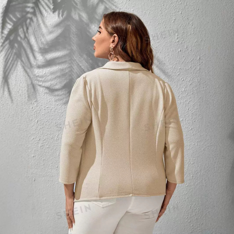 Пиджак с шалкова яка и предна планка; полиестер с под 30% спандекс; базов, градски стил; плътна материя; лятна версия 2024