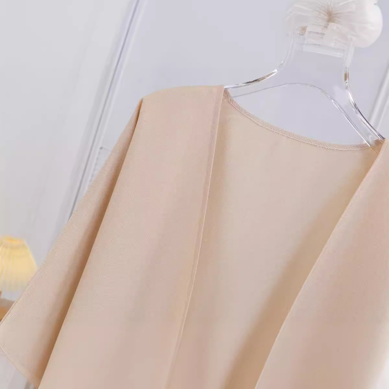 Hímzett kardigán köntös hosszú ujjaival és hosszú szoknyával, spandex anyag, magas hőmérsékletű formázás, 2024 ősz