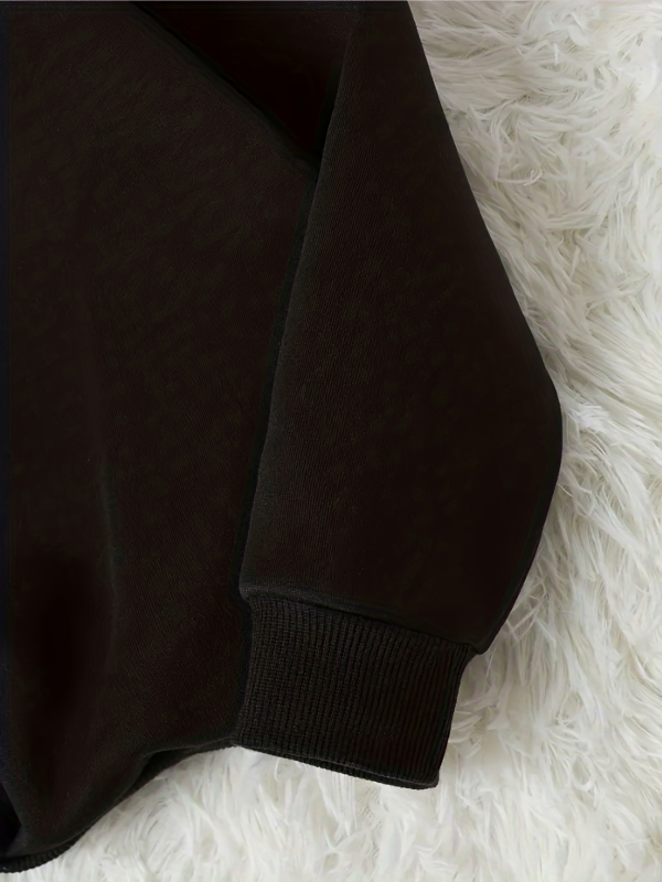 Дамски суитшърт с принтирани букви, дълги ръкави, кръгла яка, полиестер, печат