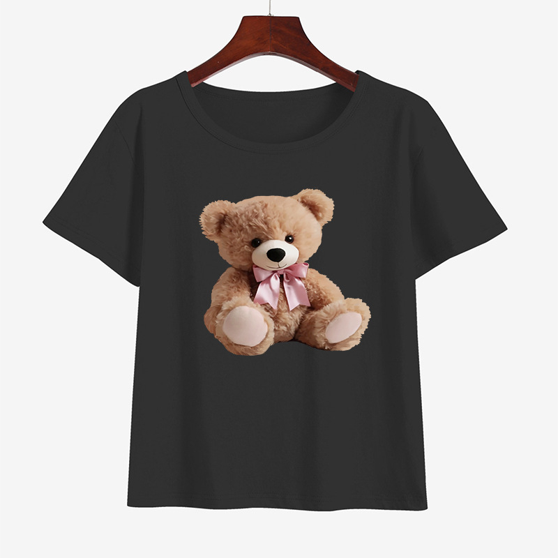 Тениска, 100% памук, печат с букви, къс ръкав, кръгло деколте, прав силует