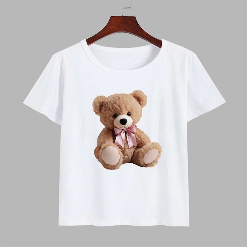 Тениска, 100% памук, печат с букви, къс ръкав, кръгло деколте, прав силует