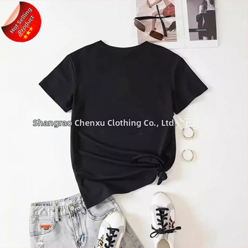 Κοντομάνικη Μπλούζα από Πολυεστέρα με Στρογγυλή Λαιμόκοψη, Πολυεστέρας 95%+, Φρέσκο Στυλ, Άνοιξη 2024