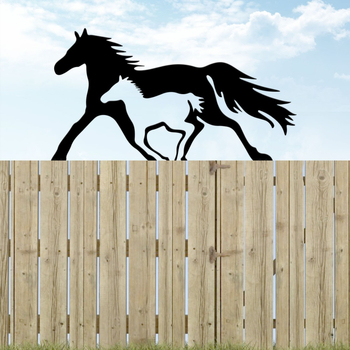 Nambowan метален кон за тревна площ – външен железен градински декоративен елемент