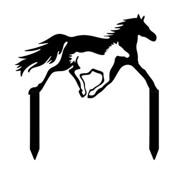 Nambowan метален кон за тревна площ – външен железен градински декоративен елемент