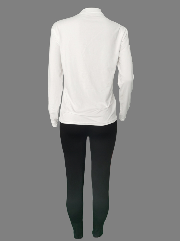 Двоен комплект ежедневен костюм за жени - дълги ръкави, Milk Silk, полиестер 95%+, пролет 2024, японски и корейски стил