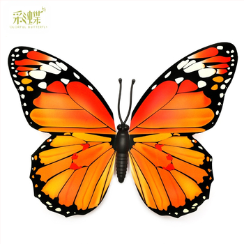 3D διακοσμητικό πεταλούδας από PVC, αγροτικός στυλ, μορφή πεταλούδας, διακόσμηση για σαλόνι, εξωτερικούς χώρους και μπαλκόνι