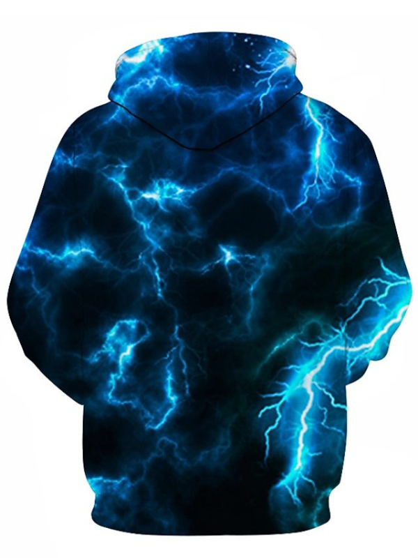 Muški 3D ispisani Hoodie s kapuljom, dugi rukav, labav kroj, digitalna tisk, materijal acetatnih vlakana i poliestera