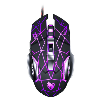 Thunderwolf V6 жична гейминг мишка с оптичен сензор 3200 DPI, 6 клавиши, ергономичен дизайн