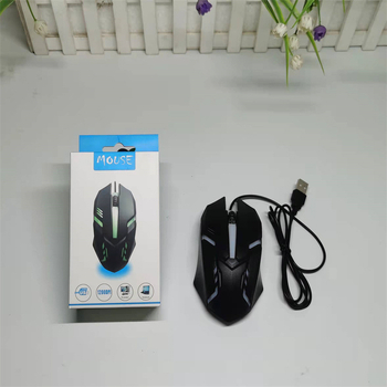 USB кабелна оптична мишка, 1600dpi, 3 бутона, модел H15 с подсветка