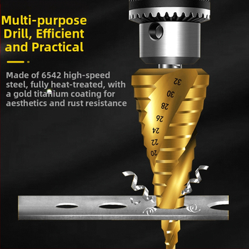 Persia Стъпково свредло, пагодова форма, неръждаема стомана с висока твърдост, универсално пробиване, многофункционално