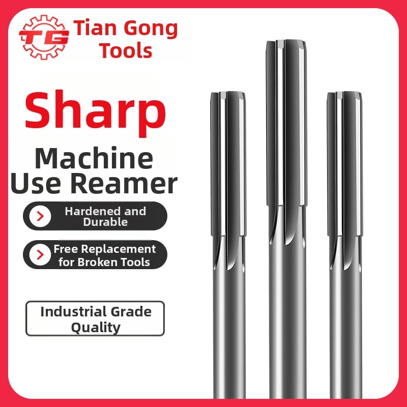 Tiangong реамър с право държане, H7, за премахване на burrs, високоскоростна стомана, сплавна стомана, плоско дъно