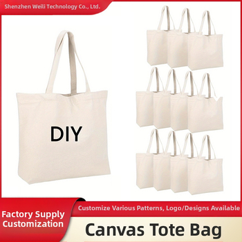 Drobėtas tote krepšys su šilumos perkėlimo spauda, studentams skirtas pirkinių krepšys, pečių arba rankinis nešiojimas