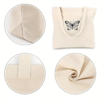 Drobėtas tote krepšys su šilumos perkėlimo spauda, studentams skirtas pirkinių krepšys, pečių arba rankinis nešiojimas