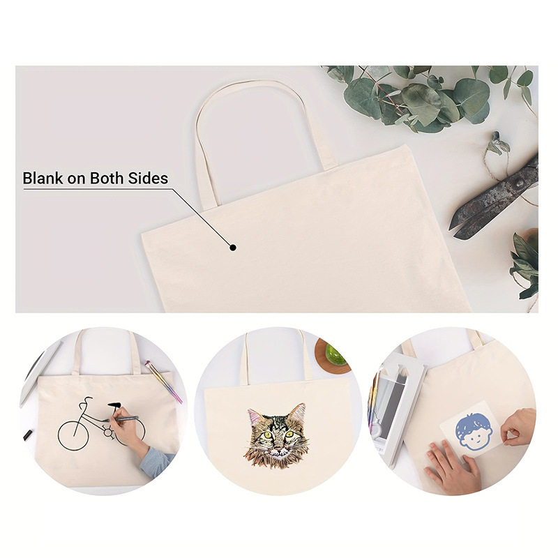 Drobėtas tote krepšys su šilumos perkėlimo spauda, studentams skirtas pirkinių krepšys, pečių arba rankinis nešiojimas