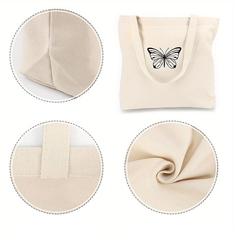 Drobėtas tote krepšys su šilumos perkėlimo spauda, studentams skirtas pirkinių krepšys, pečių arba rankinis nešiojimas