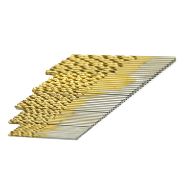 Asahikawa HSS титаново покрити винтови свредла сет, 50 бр., за ръчна бормашина