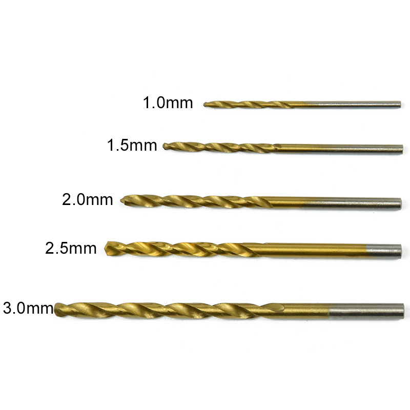 Asahikawa HSS титаново покрити винтови свредла сет, 50 бр., за ръчна бормашина