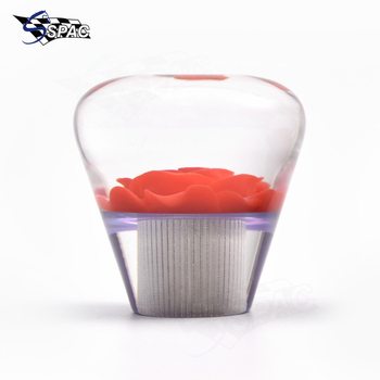 Λαβή επιλογής ταχυτήτων αυτοκινήτου με αποξηραμένα λουλούδια σε ακρυλικό, παγκόσμια τροποποίηση