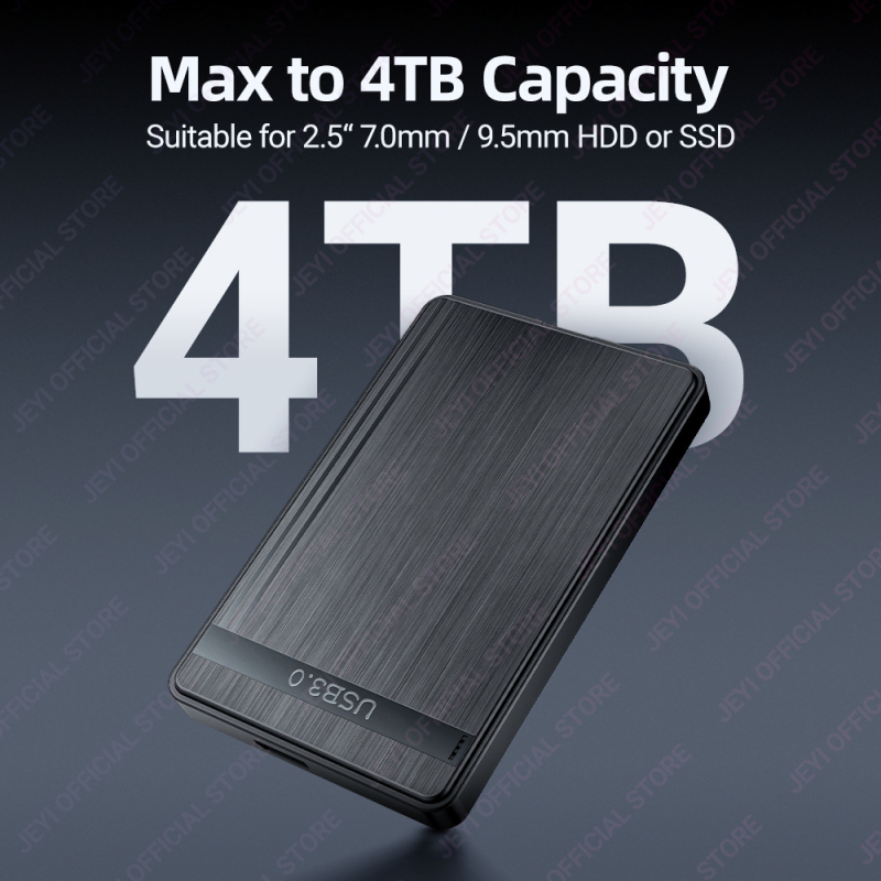 Εξωτερικό περίβλημα SATA για SSD/HDD, USB 3.0, χωρίς εργαλεία, πλαστικό με επιφάνεια Brushed, υποστηρίζει έως 4TB