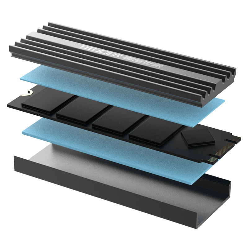 Zero family M.2 υπέρ-λεπτός αλουμινένιος SSD ψύκτης με συμβατότητα σε πολλές πλατφόρμες