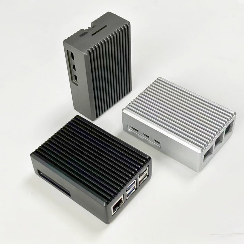 Кейс за Raspberry Pi 5 с алуминиев сплав за пасивно охлаждане (Материал: алуминиев сплав; Охлаждане: пасивно; Модел: 5-то поколение охлаждащ корпус; Марка: SYS)