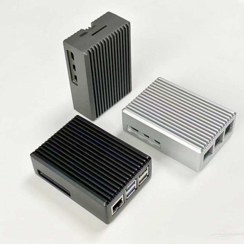 Кейс за Raspberry Pi 5 с алуминиев сплав за пасивно охлаждане (Материал: алуминиев сплав; Охлаждане: пасивно; Модел: 5-то поколение охлаждащ корпус; Марка: SYS)