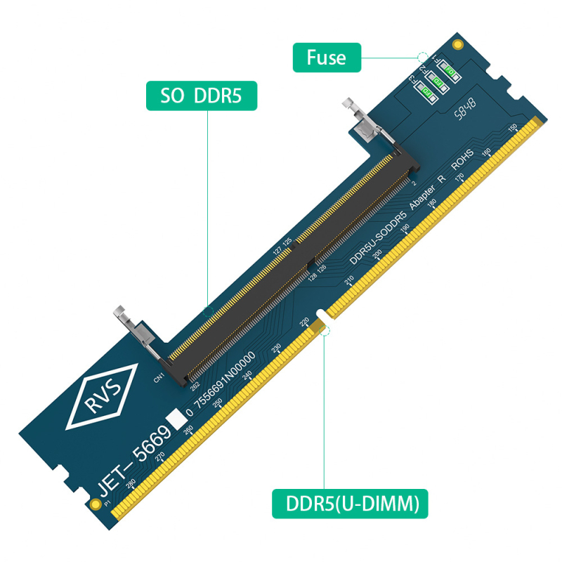 ZYX DDR5 адаптер за памет от лаптоп към настолен компютър