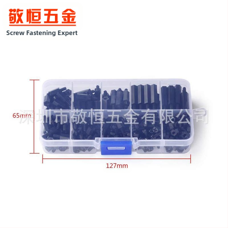 M3 нейлонови винтове и гайки, комплект с изолиращи колони, опакован в кутия