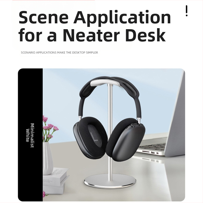 Десктоп стойка за слушалки M9, алуминиева сплав + силикон, 165 g, съхранение