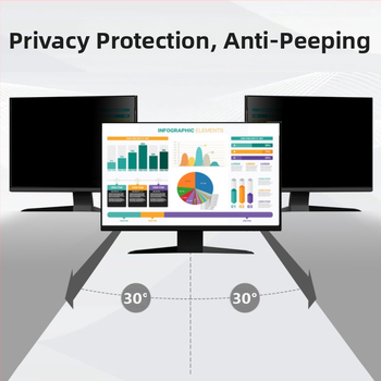 Мониторен протектор с антишпион защита, PET материал, покритие, двустранно лепило, OEM обработка