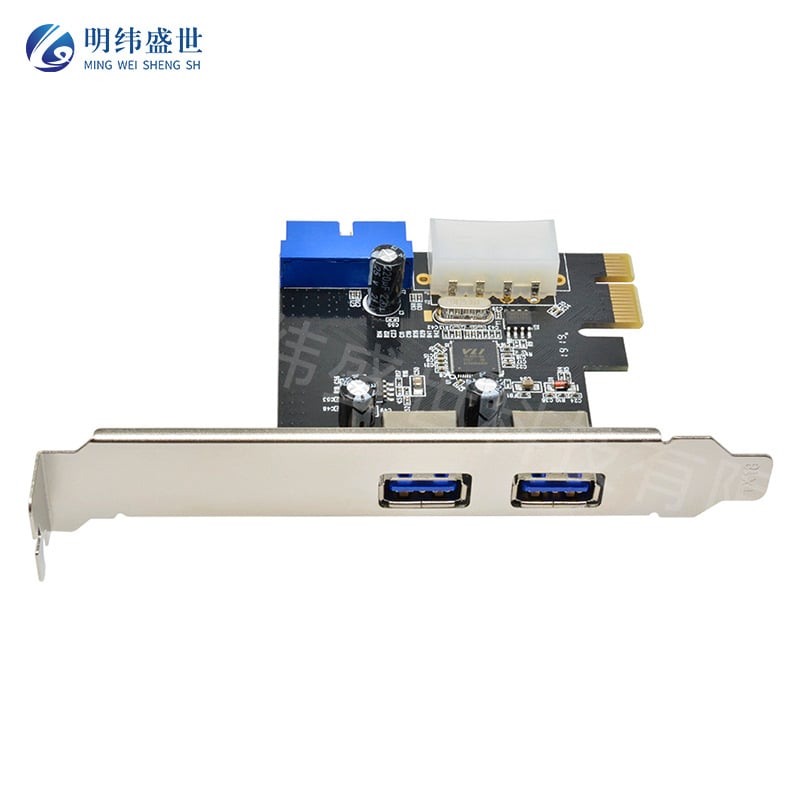 PCIe USB 3.0 двупортов преден панел адаптер за настолен компютър с контролна карта