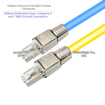 Безинструментен екраниран CAT7 RJ45 конектор за мрежов кабел – 10G