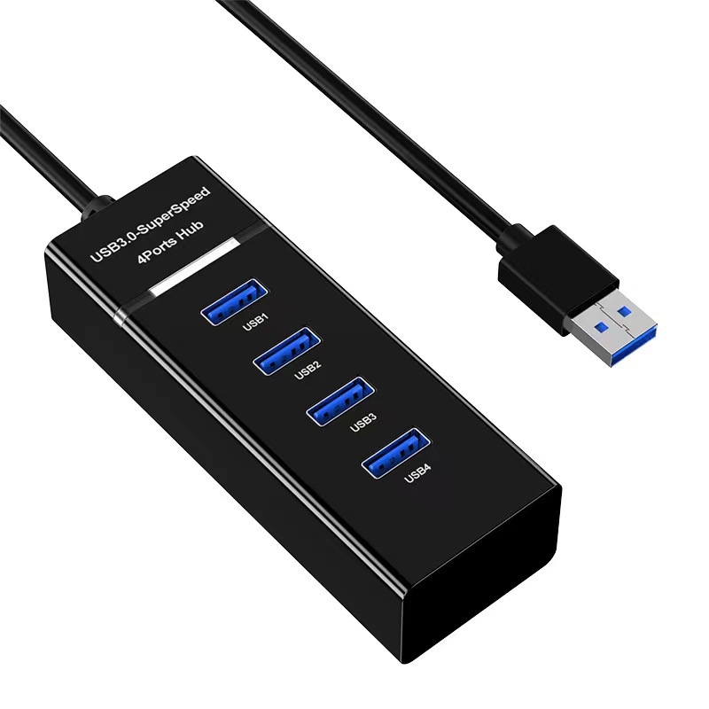 Hub USB 3.0 cu 4 porturi, alimentat prin USB (bus-powered), 5 Gbps, cablu de 30 cm, model T60