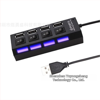 7-portový USB 2.0 hub so spínačom, napájaný cez USB, 480 Mbps