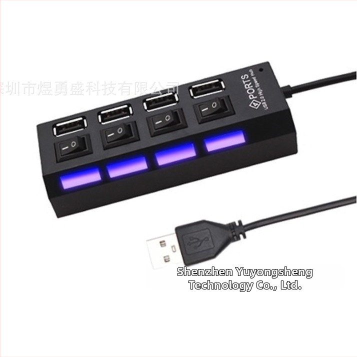 7-portový USB 2.0 hub so spínačom, napájaný cez USB, 480 Mbps