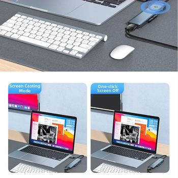 Type-C dokovacia stanica s USB hubom, Model 2319, 5.0Gbps, bez externého napájania