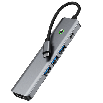 Stație de docking Type-C cu hub USB, Model 2319, 5.0Gbps, Fără alimentare externă